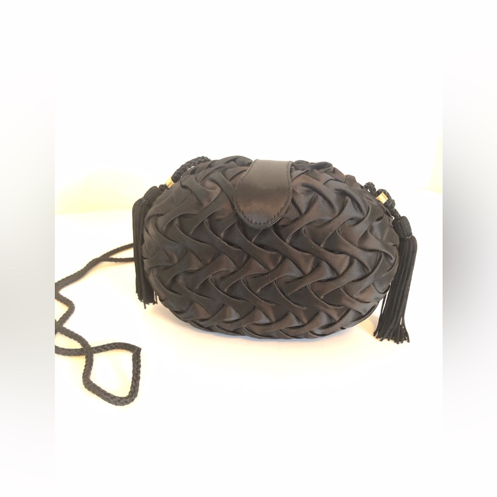 Black Satin handbag.